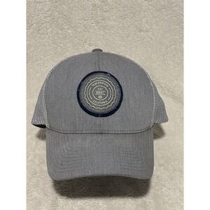 Travis Mathew The Patch Snapback Hat Heather Gray With Blue Patch‎ Adjustable